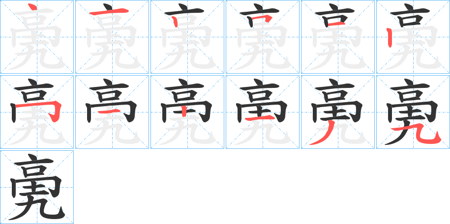 亴的笔顺