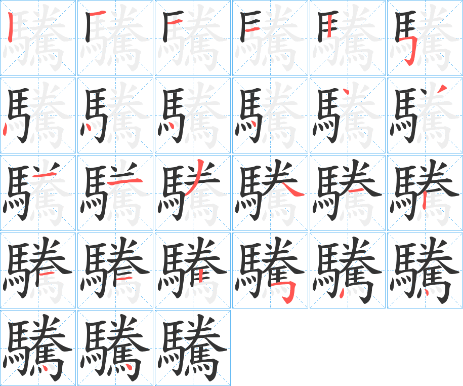 驣的笔顺