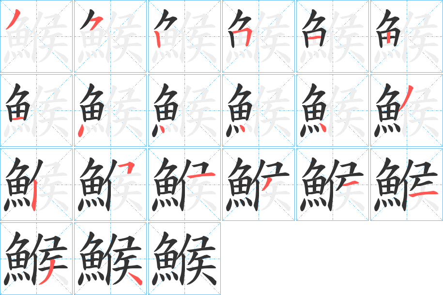 鯸的笔顺