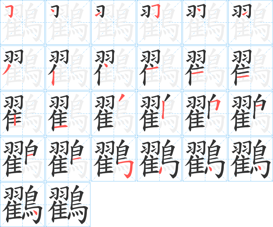 鸐的笔顺