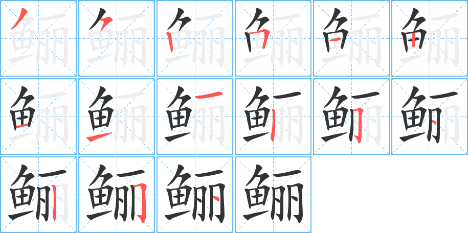 鲡的笔顺
