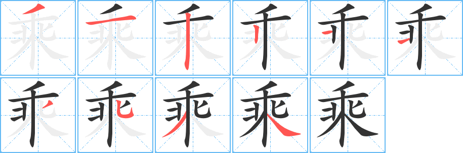 乘的笔顺