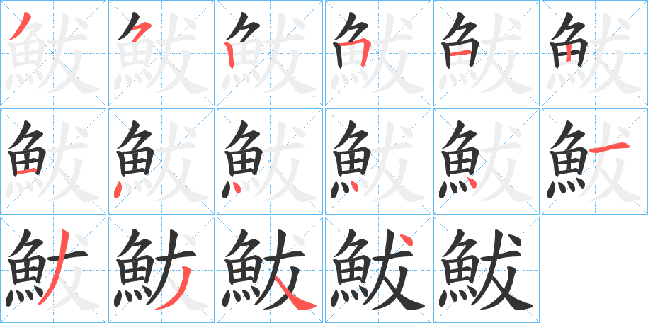 鮁的笔顺
