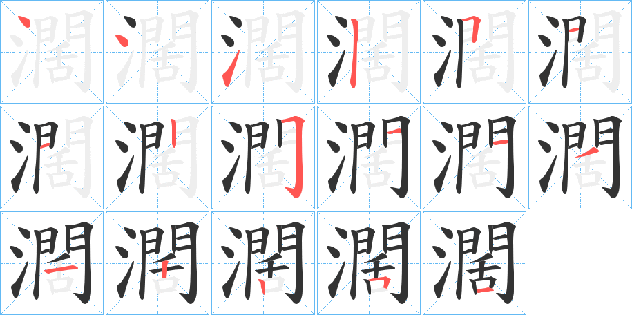 濶的笔顺