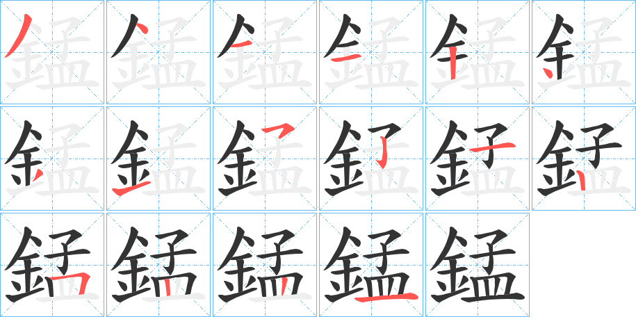 錳的笔顺