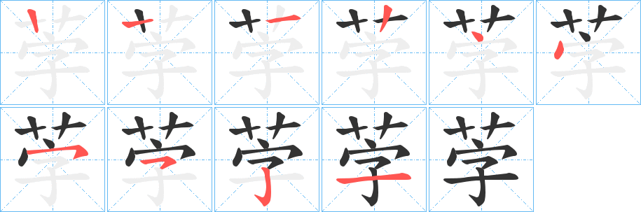 茡的笔顺