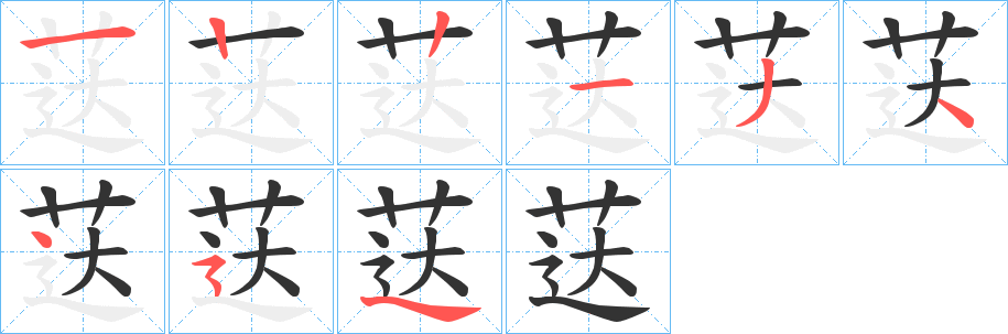荙的笔顺