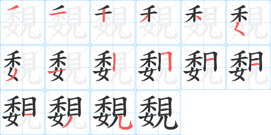 覣的笔顺