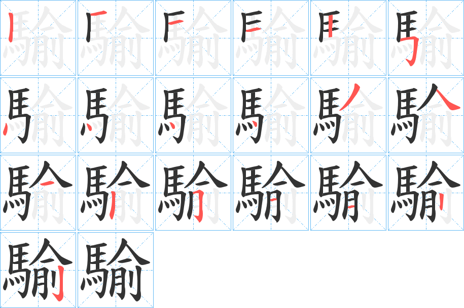 騟的笔顺