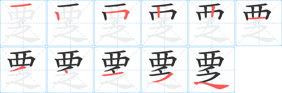 覂的笔顺