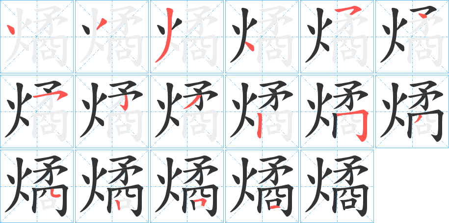 燏的笔顺