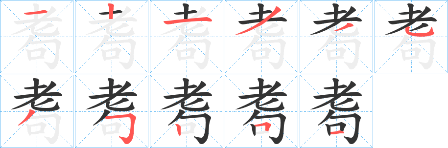 耈的笔顺